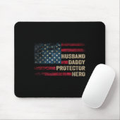 Echtgenoot Daddy Protector Hero Distressed USA Vla Muismat (Met muis)