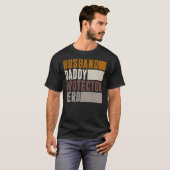 Echtgenoot Daddy Protector Hero Vaderdag Gifts T-shirt (Voorkant volledig)