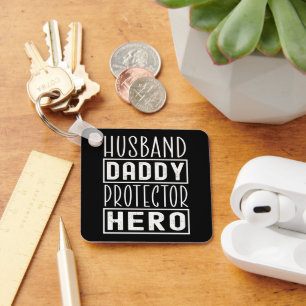 Echtgenoot Daddy Protector Hero Veteran Papa Sleutelhanger