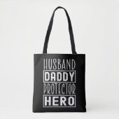Echtgenoot Daddy Protector Hero Veteran Papa Tote Bag (Voorkant)