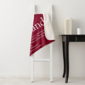 Echtgenoot definitie citaat modern burgundy sherpa deken (In situ)