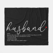 Echtgenoot Definitie Script Liefde Hart Fleece Deken (Voorkant (Horizontaal))