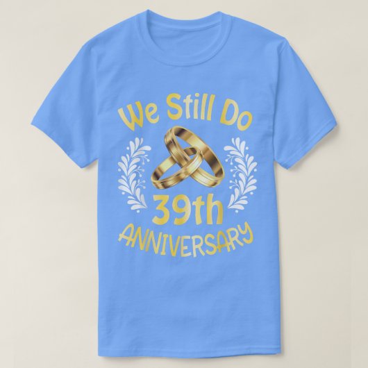 Echtgenoot Echtgenote 39 Jaar Getrouwd Wij Doen No T-shirt (Design voorkant)
