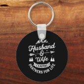 Echtgenoot Echtgenote Campingpartners Voor Sleutelhanger (Voorkant)
