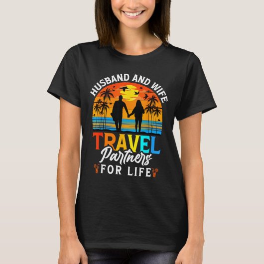 Echtgenoot Echtgenote Reispartners Leven T-shirt (Voorkant)