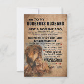 Echtgenoot een moment voor mijn geweldige man bedankkaart (Voorkant)