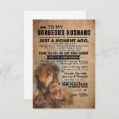 Echtgenoot een moment voor mijn geweldige man bedankkaart (Voorkant / Achterkant)