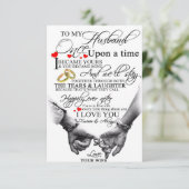 Echtgenoot eenmaal op een bepaald tijdstip RSVP kaartje (Staand voorkant)