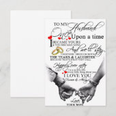 Echtgenoot eenmaal op een bepaald tijdstip RSVP kaartje (Voorkant / Achterkant)