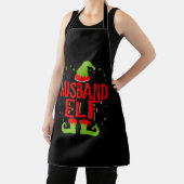 Echtgenoot Elf Bijpassende Familie Kerstmis Schort (Insitu)