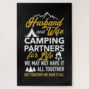 Echtgenoot en Echtgenote Camping Partner voor het Legpuzzel