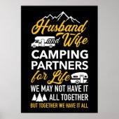 Echtgenoot en echtgenote Camping Partners Poster (Voorkant)