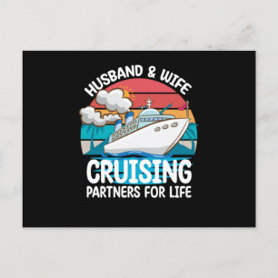 Echtgenoot en echtgenote cruise partners voor het briefkaart