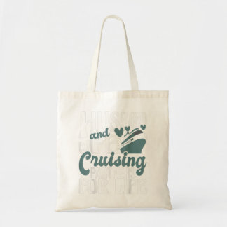 Echtgenoot en echtgenote cruisepartners voor leven tote bag