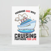 Echtgenoot en echtgenote die partners voor het lev kaart (Staand voorkant)