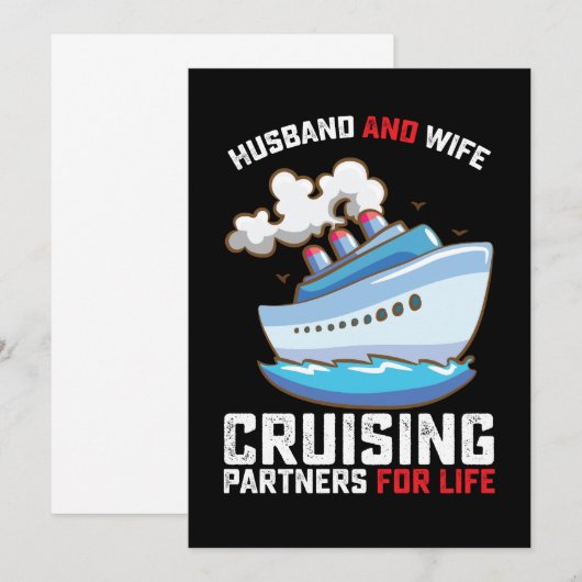 Echtgenoot en echtgenote die partners voor het lev kaart (Voorkant / Achterkant)