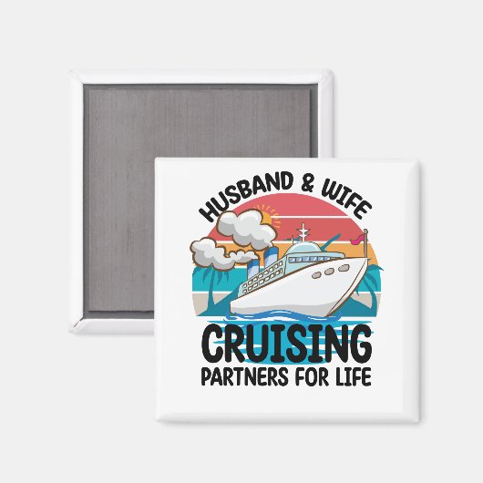 Echtgenoot en echtgenote die partners voor het lev magneet (Voorkant / Achterkant)
