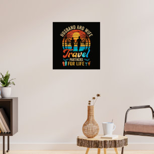 Echtgenoot en echtgenote reispartners voor het lev poster
