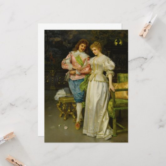 Echtgenoot en Vrouw Betrothed (Huwelijk en Huwelij Kaart (Voorkant / Achterkant in situ)