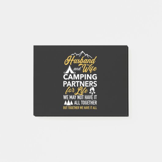 Echtgenoot en vrouw Camping Partner for Life Post-it® Notes (Voorkant)