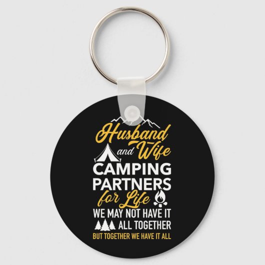 Echtgenoot en vrouw Camping Partner for Life Sleutelhanger (Voorkant)
