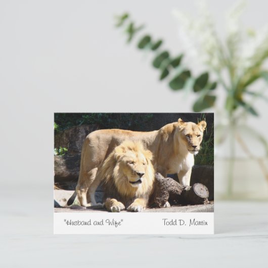 "Echtgenoot en vrouw" door: Todd D. Martin Briefkaart (Staand voorkant)