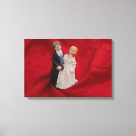 Echtgenoot en vrouw (huwelijkscelebratie op huweli canvas afdruk