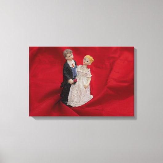 Echtgenoot en vrouw (huwelijkscelebratie op huweli canvas afdruk (Voorkant)