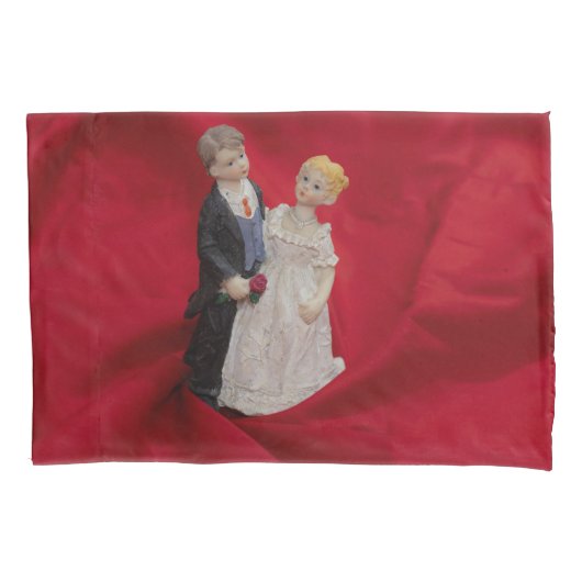 Echtgenoot en vrouw (huwelijkscelebratie op huweli kussensloop (Voorkant-Links)