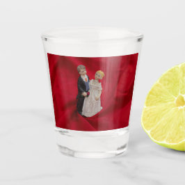 Echtgenoot en vrouw (huwelijksdag) Shot G Shot Glas