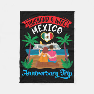 Echtgenoot en vrouw in Mexico jubileumreis cruise Fleece Deken
