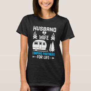 Echtgenoot en vrouw kampeerpartners voor het leven t-shirt