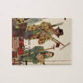  echtgenoot en vrouw met tuinbouwmiddelen legpuzzel (Horizontaal)