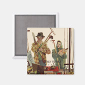  echtgenoot en vrouw met tuinbouwmiddelen magneet (Voorkant / Achterkant)