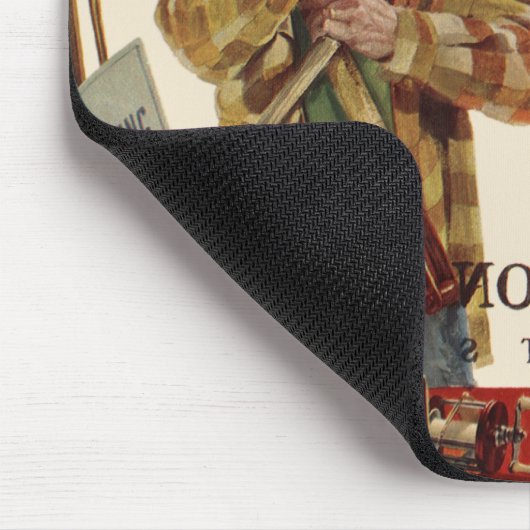  echtgenoot en vrouw met tuinbouwmiddelen muismat (Hoek)