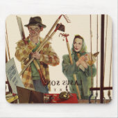  echtgenoot en vrouw met tuinbouwmiddelen muismat (Voorkant)