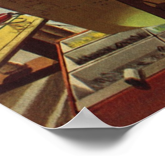  echtgenoot en vrouw met tuinbouwmiddelen poster (Hoek)