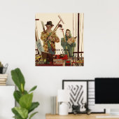 echtgenoot en vrouw met tuinbouwmiddelen poster (Thuiskantoor)