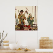 echtgenoot en vrouw met tuinbouwmiddelen poster (Keuken)