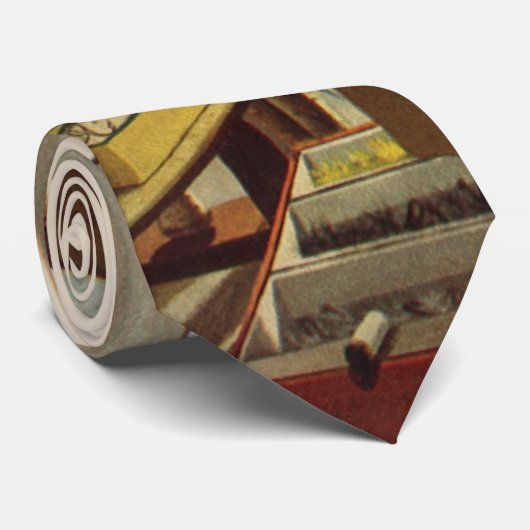  echtgenoot en vrouw met tuinbouwmiddelen stropdas (Opgerold)