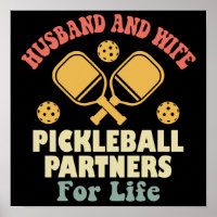 Echtgenoot en vrouw Pickleball Partners voor het l