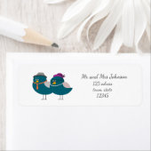Echtgenoot en Vrouw Vogels Retouradres Label (Insitu)