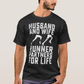 Echtgenoot- en wife-runner-partners voor het leven t-shirt (Voorkant)