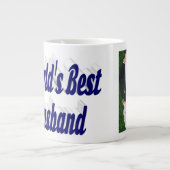 Echtgenoot Foto met donkerblauwe tekst Giant Coffe Grote Koffiekop (Voorkant)