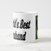 Echtgenoot Foto met zwarte tekst Giant Coffee Mok (Voorkant)