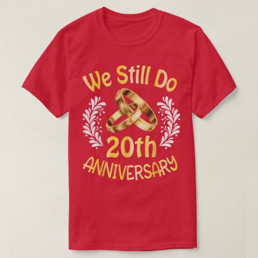 Echtgenoot getrouwd 20 jaar nog steeds 20ste Ann T-shirt (Design voorkant)