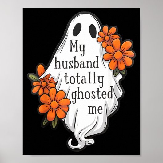 Echtgenoot Ghostde Grappig Halloween Kostuum Spook Poster (Voorkant)