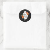 Echtgenoot Ghostde Grappig Halloween Kostuum Spook Ronde Sticker (Tas)