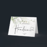 Echtgenoot Gift Happy Birthday Handsome Love Kaart<br><div class="desc">Deze leuke Happy Birthday Handsome card is een leuke manier om je speciale verjaardag te vieren! Met ruimte om je eigen aangepast bericht op de voorkant van de kaart te schrijven,  is dit een geweldige manier om te vieren!</div>