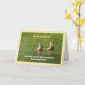 Echtgenoot Happy Jubileum Leuke Funny Ducks Kaart (Gele Bloem)